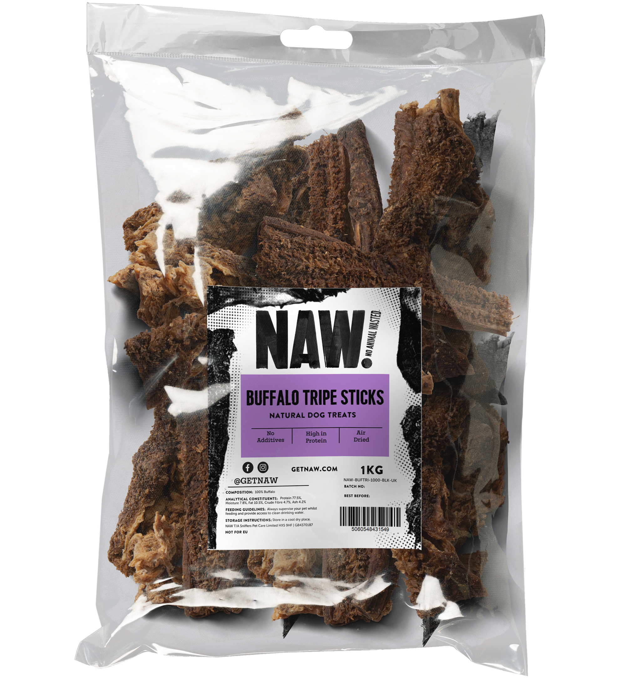 Buffalo Tripe (1kg Bulk Bag)