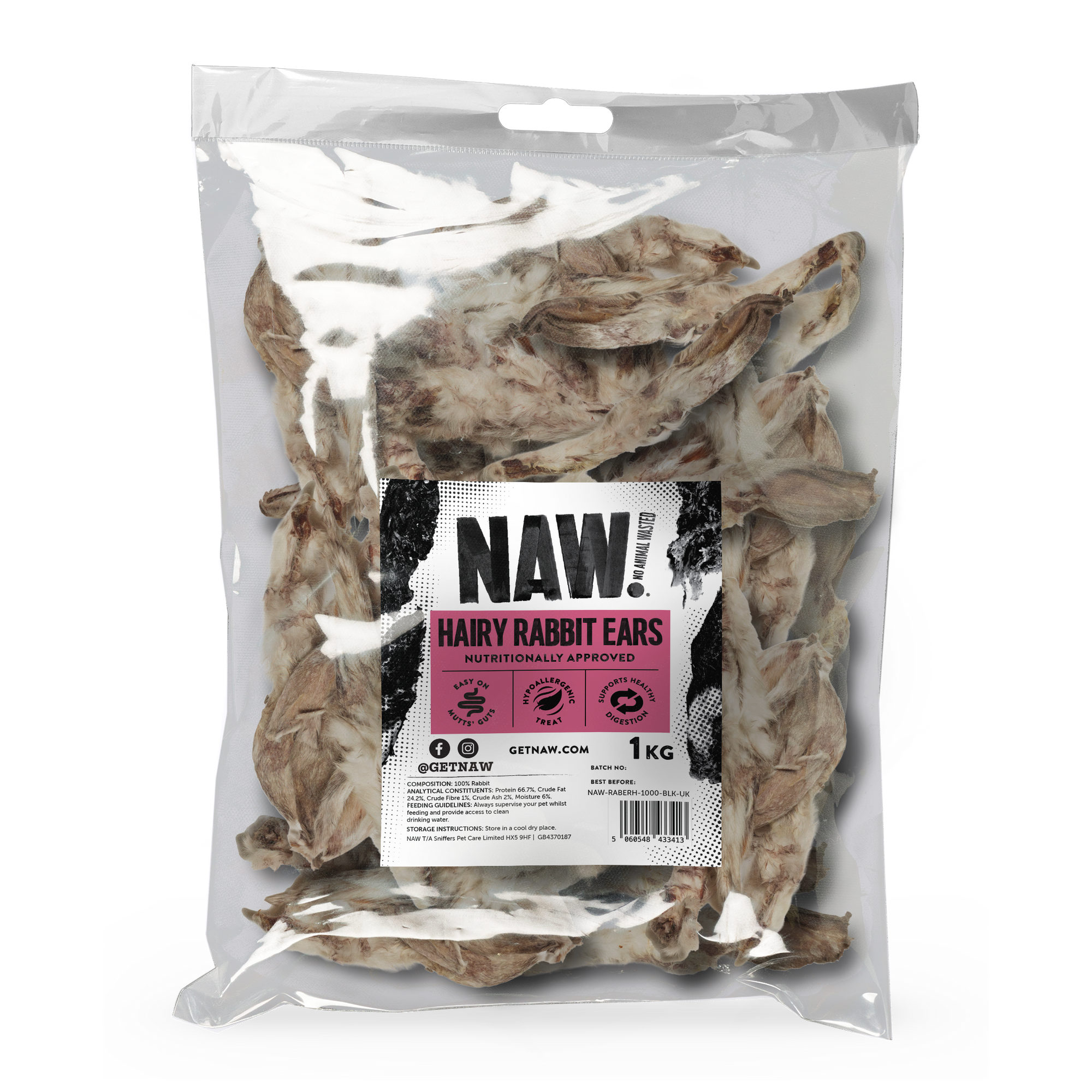 Hairy Rabbit Ears (1kg)