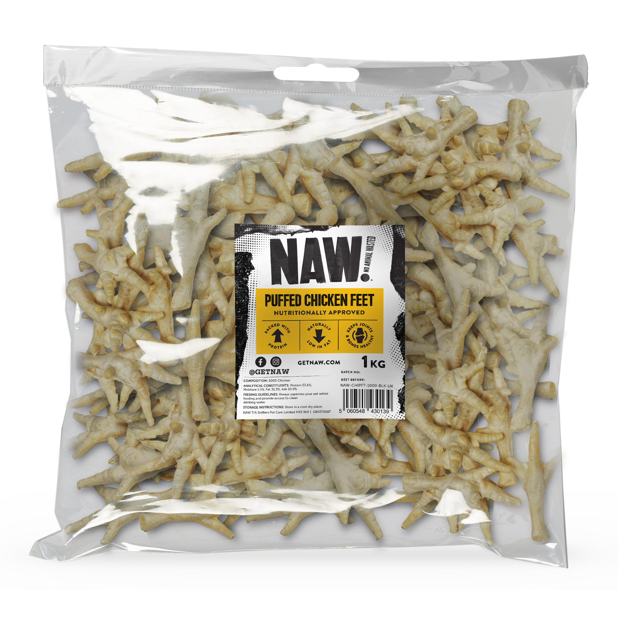 Puffed Chicken Feet (1kg)